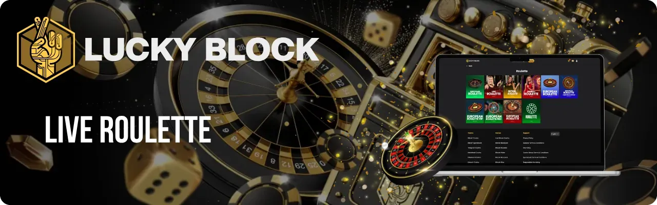 Live roulette table at Lucky Block